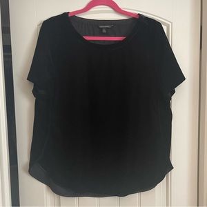 Banana Republic black velvet top